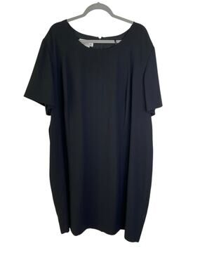 Atrium Short Sleeve Midi Sheath Dress Party Minimalist Work Cocktail Plus 24W